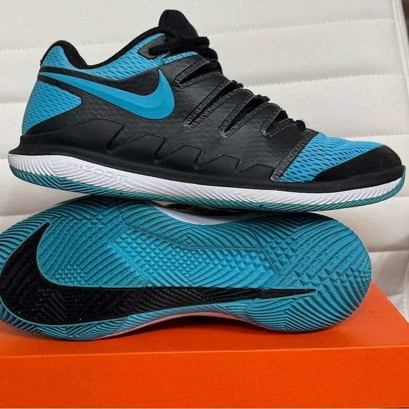 Air Zoom Vapor X Tennis Shoes - Black/Gamma Blue - Men’s 8 - AA8030-003 (Clean!) - Picture 3 of 16